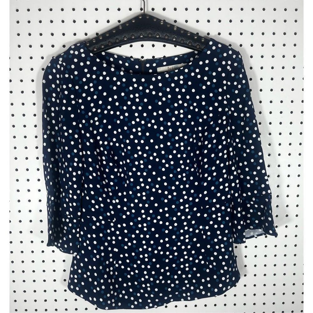 Boden dot peplum top size 6